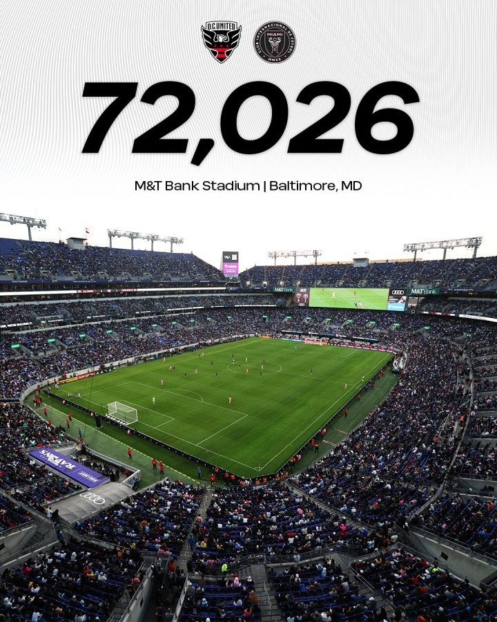 【梅西算不算财神爷？】今日美职联常规赛，华盛顿联主场1-2不敌迈阿密国际，本场比