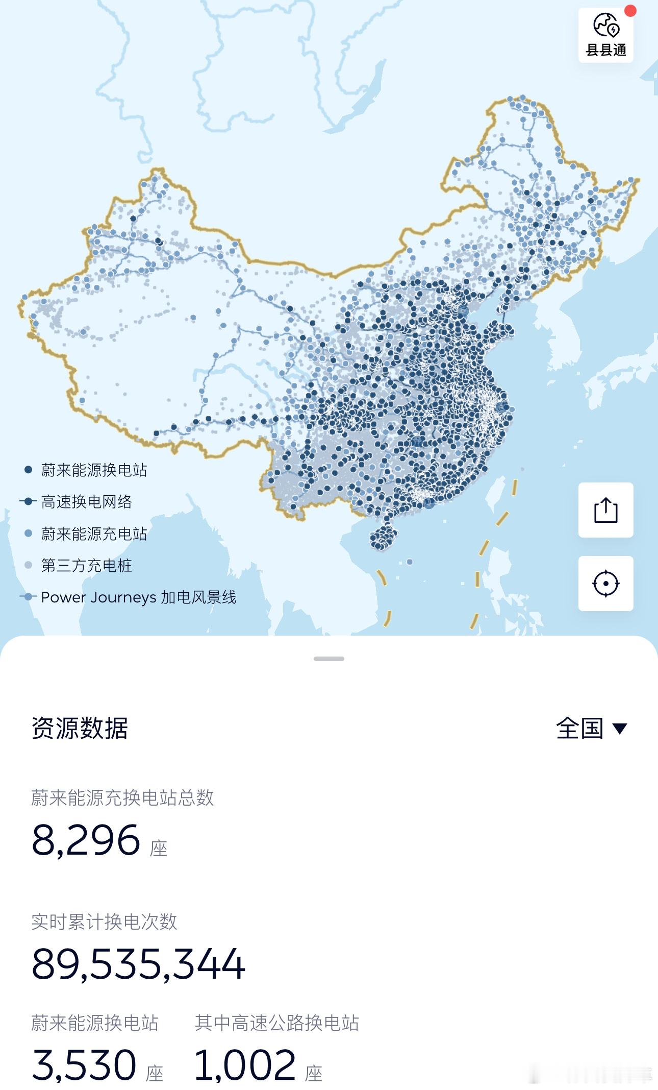 蔚来能源即将迎来第9000万次换电，本次1000万次预计用时99-10