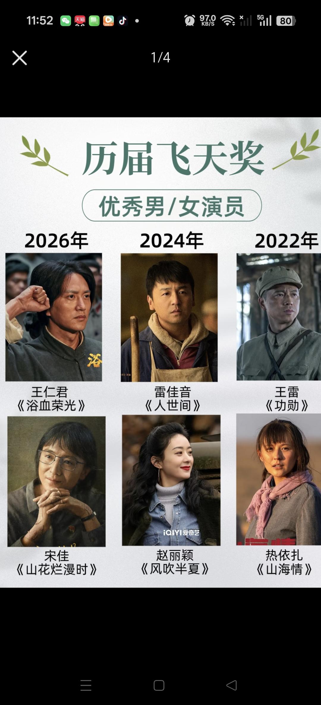 宋佳已凭借《山花烂漫时》完成“一串三”，成为中国电视剧第六位大满贯视后！至此电视