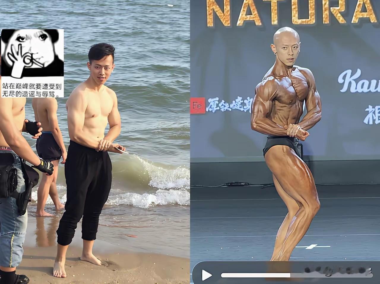 “我变强了，也变秃了……”健身撸铁十年，一男子终于练成了一拳超人的模样！每天起