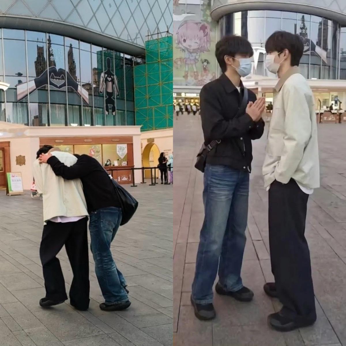 这俩人的社交距离让谁看都是一对gay吧....