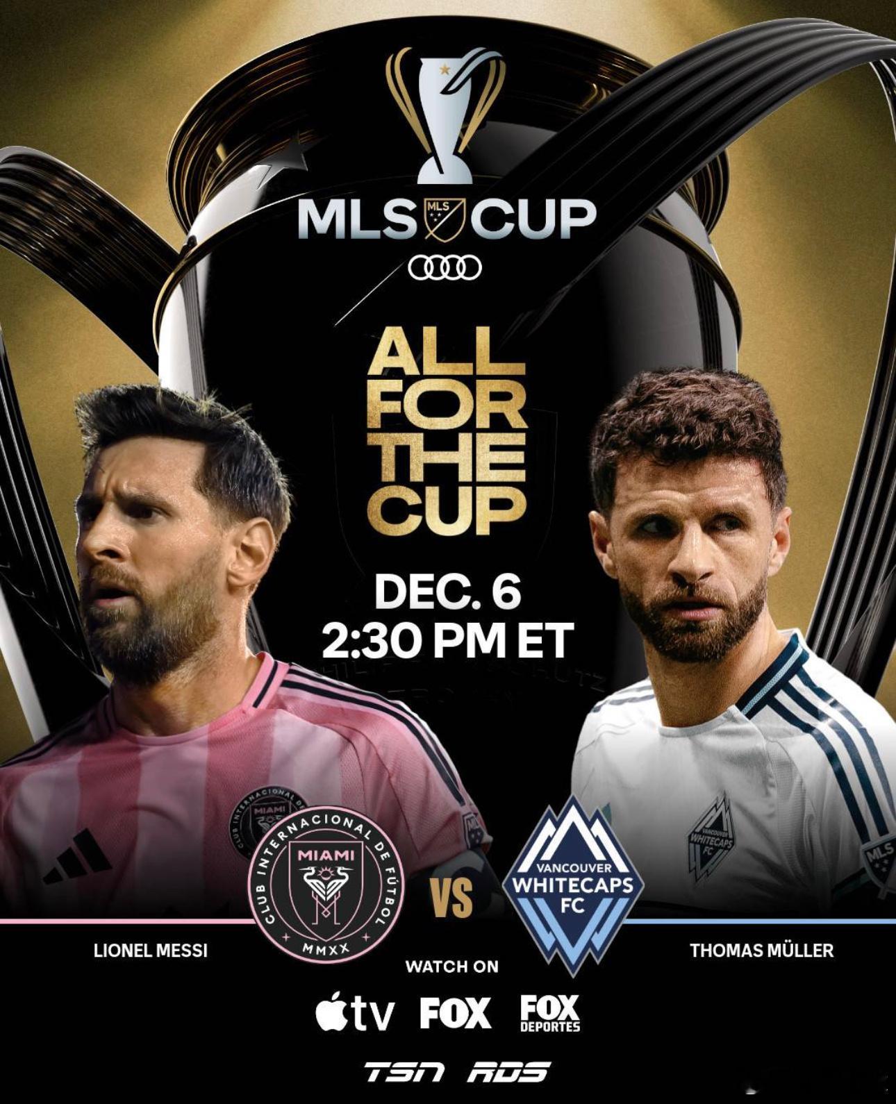 11月30日讯在刚刚结束的2025赛季美职联西部决赛中，温哥华白浪3-1战胜了