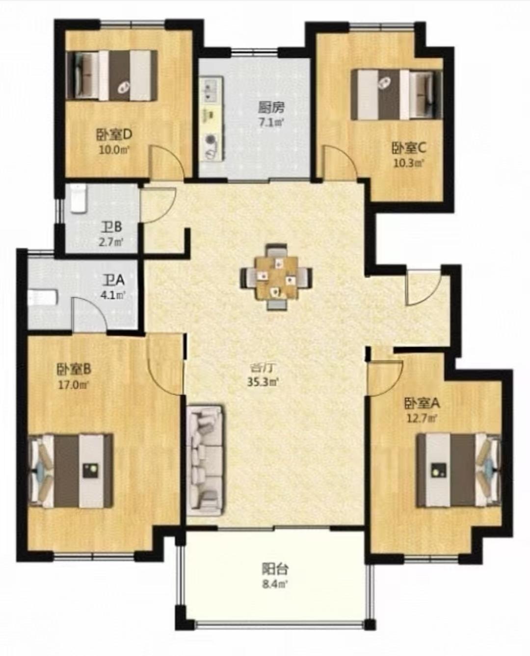 有结婚人士才会感受到这个户型图的好