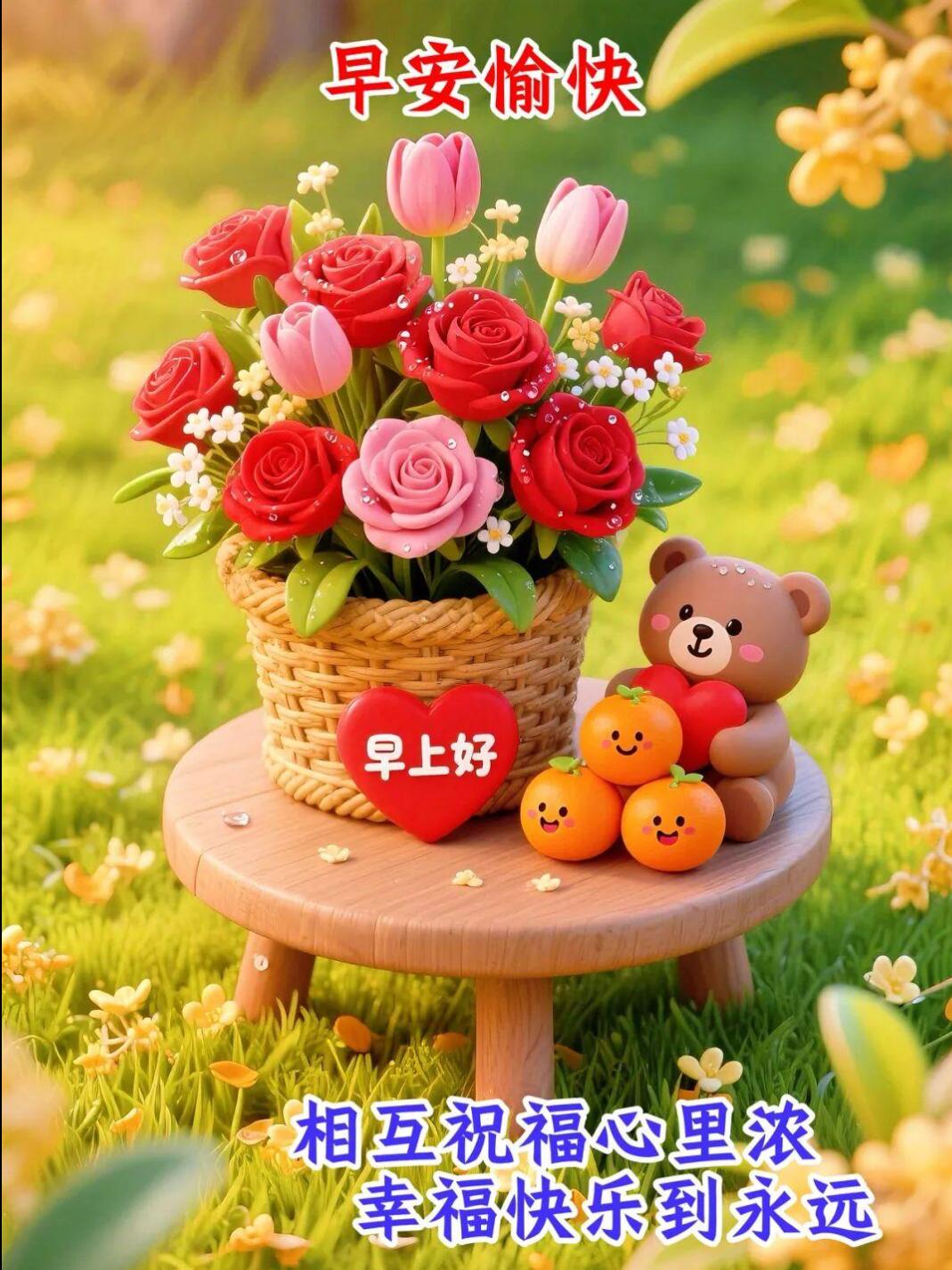 🌈早上好！一声暖心的问候，伴着清晨的阳光，化做真挚的祝福，愿你新的一天里，快乐