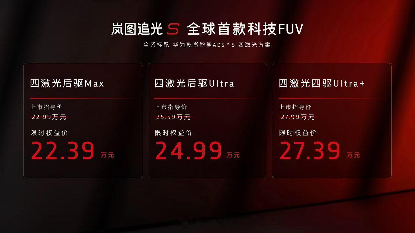 岚图追光S22.39～27.39万元，价格怎么样交给各位！大元日常