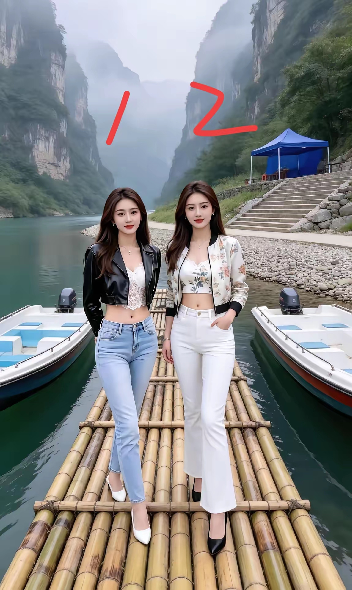 两位女生，以你的审美，几号适合娶回家？