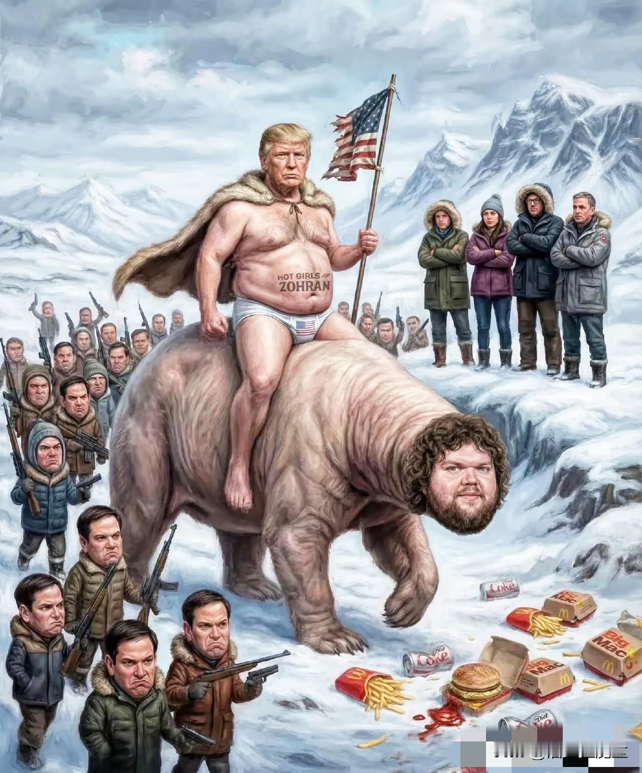 这幅图被外网给传疯了！刚刷到张图差点没把饭喷出来，还以为川普这老头又不甘寂寞搞