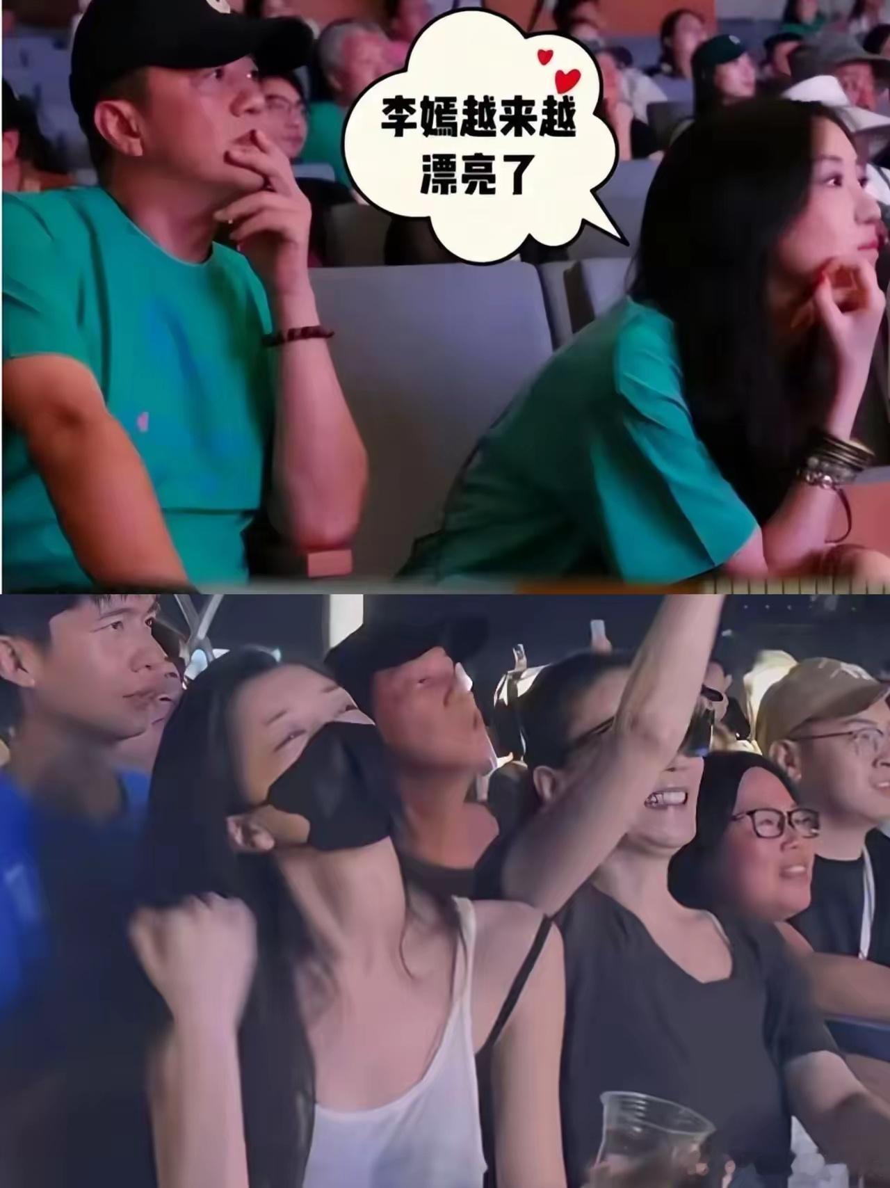 李嫣跟着母亲和父亲的区别太大了，李嫣跟在父亲李亚鹏身边的时候，就是一个乖乖女，乖