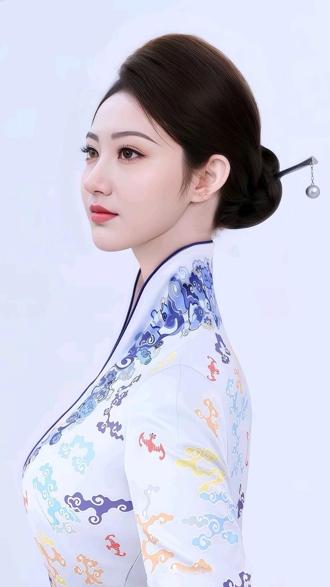 优雅东方美人，传统旗袍韵味十足！