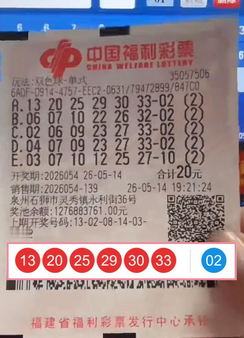 泉州彩民倍投揽双色球1684万大奖，一张彩票写满幸运.2026054期双色球