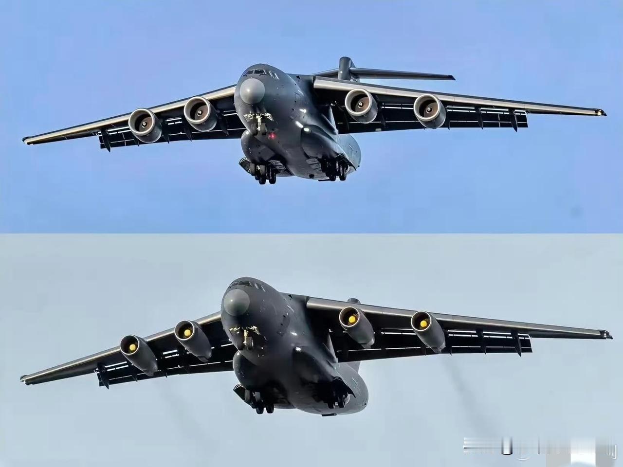 咱们的国产大型运输机运-20A和运-20B同角度对比[墨镜][墨镜][大金牙