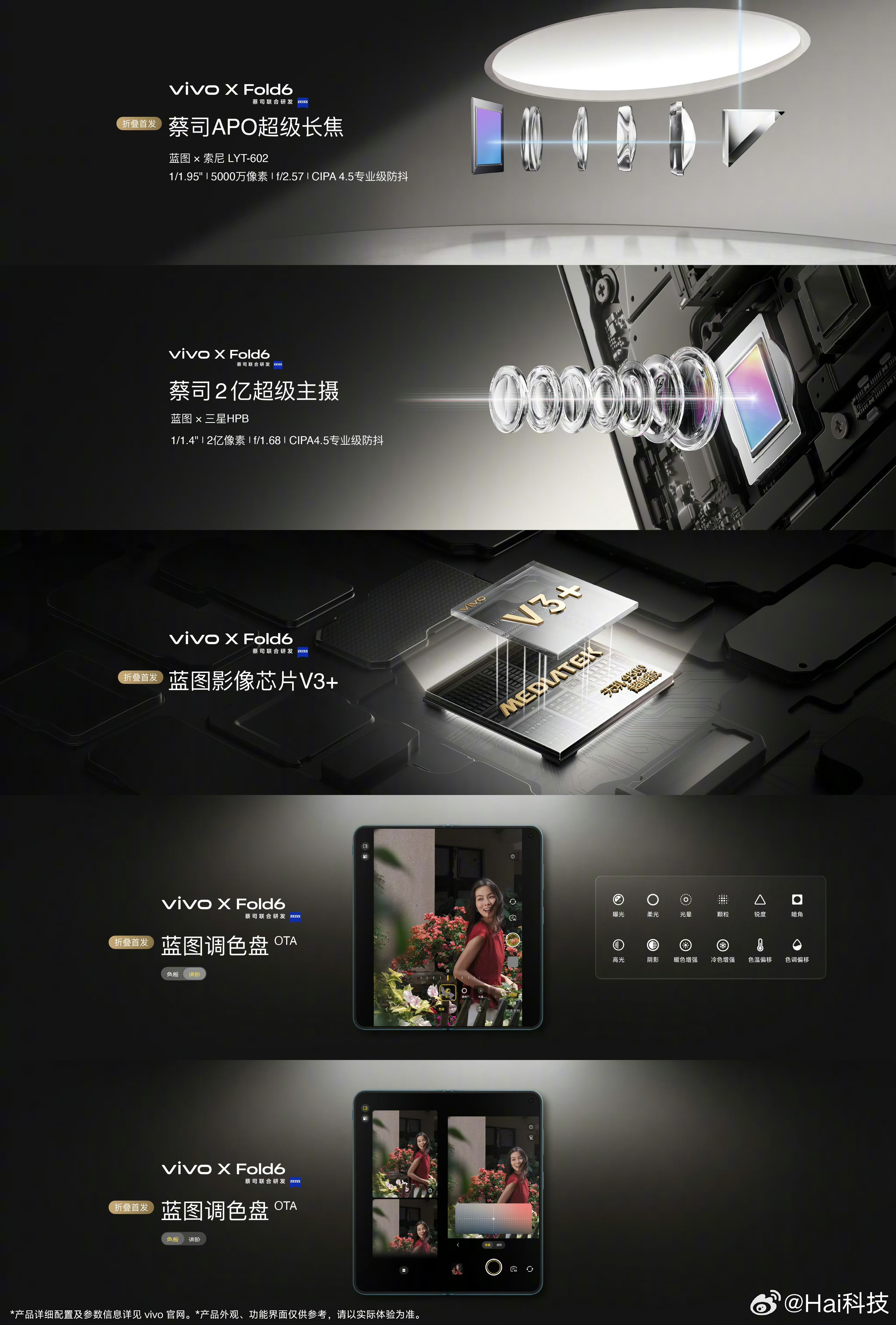 vivoXFold6这代硬件是"轻、强、狠"性能：天玑9500超能版+
