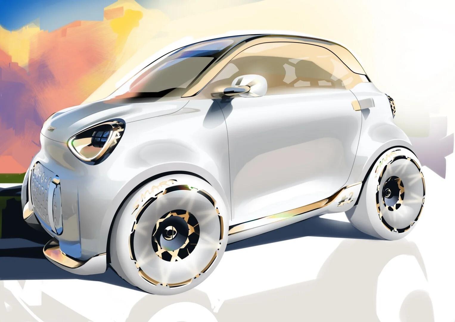 Smart2的实车和概念车的设计手稿对味了汽车设计新车smart