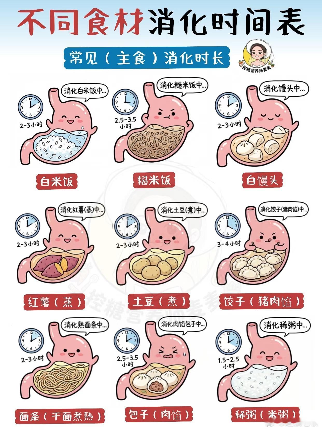终于知道为啥总是减肥失败了，原来不知道不同食物的消化时间！