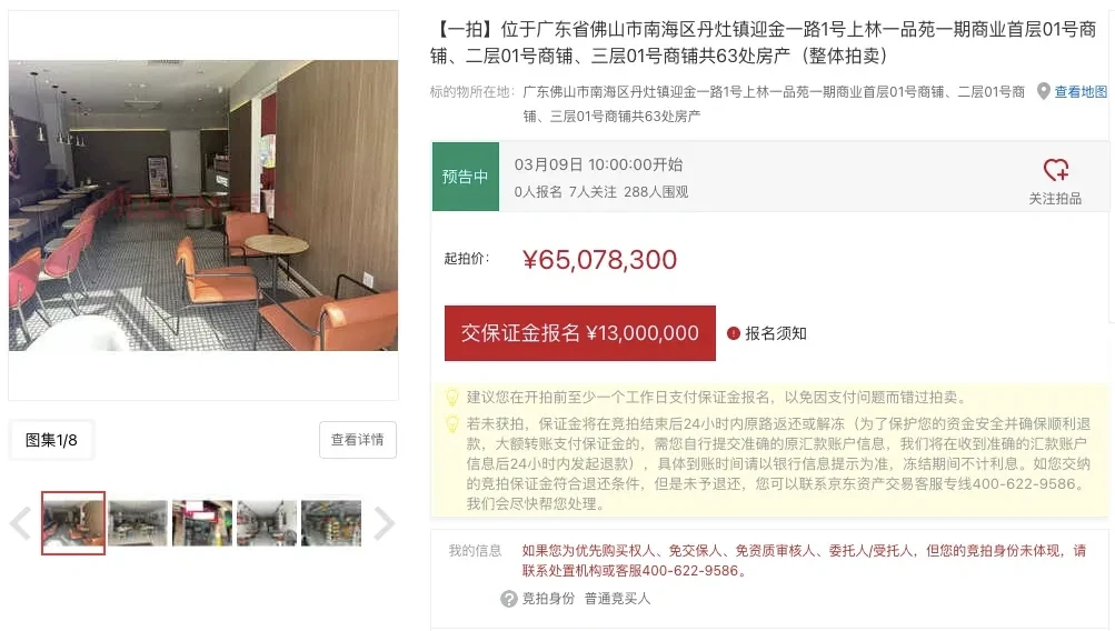 佛山一小区63间商铺集体上架被法拍