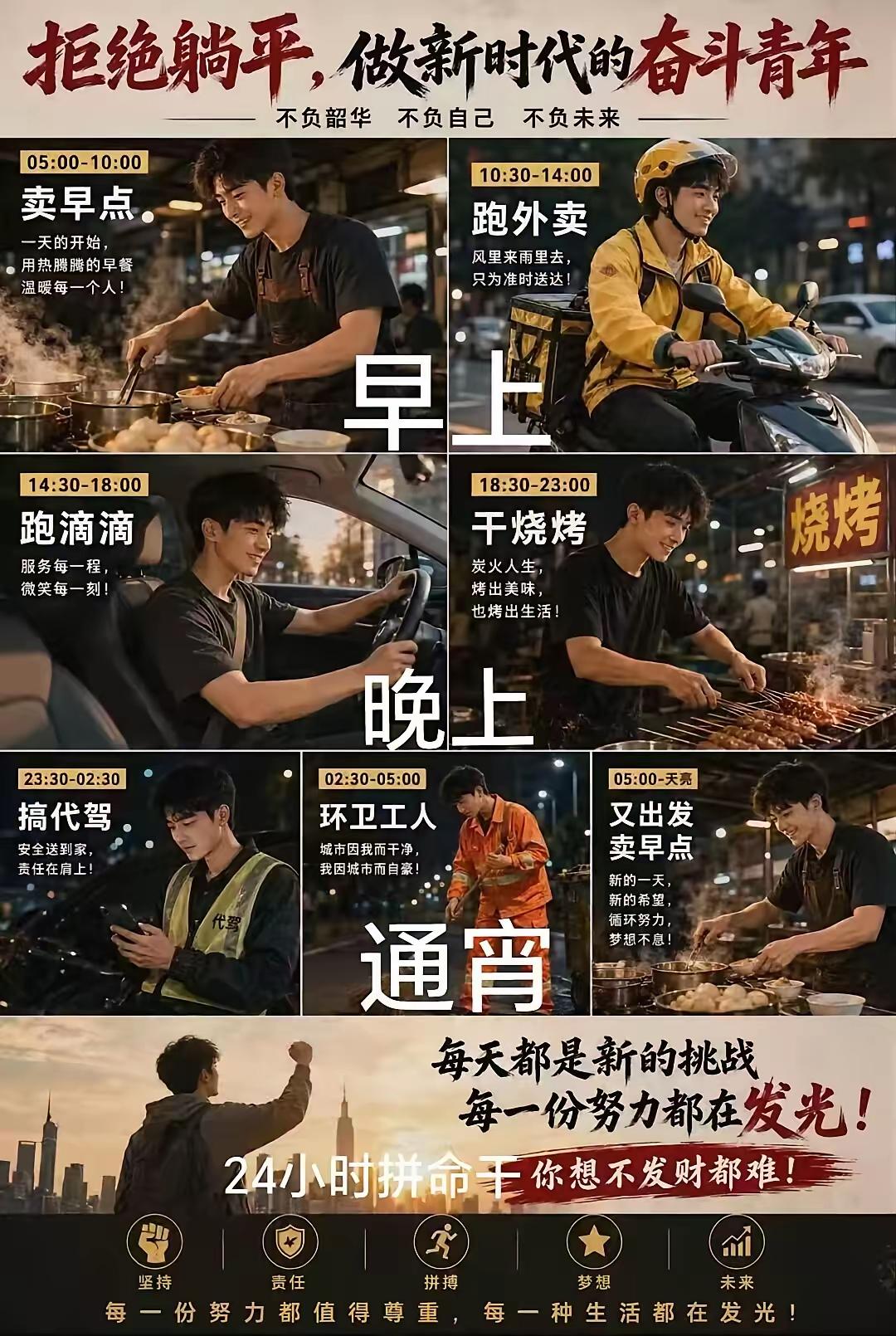 你努力学习，可以成为科学家，医生，教师，公务员，你热爱生活，擅长动手，可以送外卖