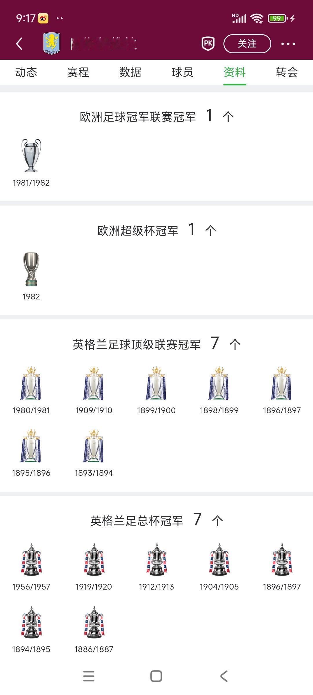 阿斯顿维拉如果拿英超冠军，请大家不要惊讶，他们也是英格兰传统豪强。历史上有1