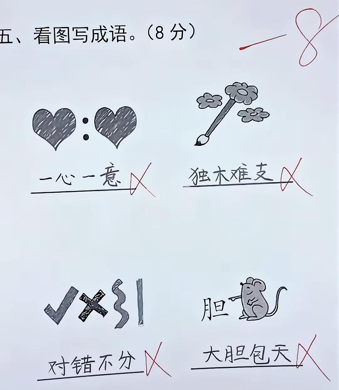 凭直觉答题全都错！这几道看图成语题，成年人也容易踩坑趣味语文猜成语烧脑问