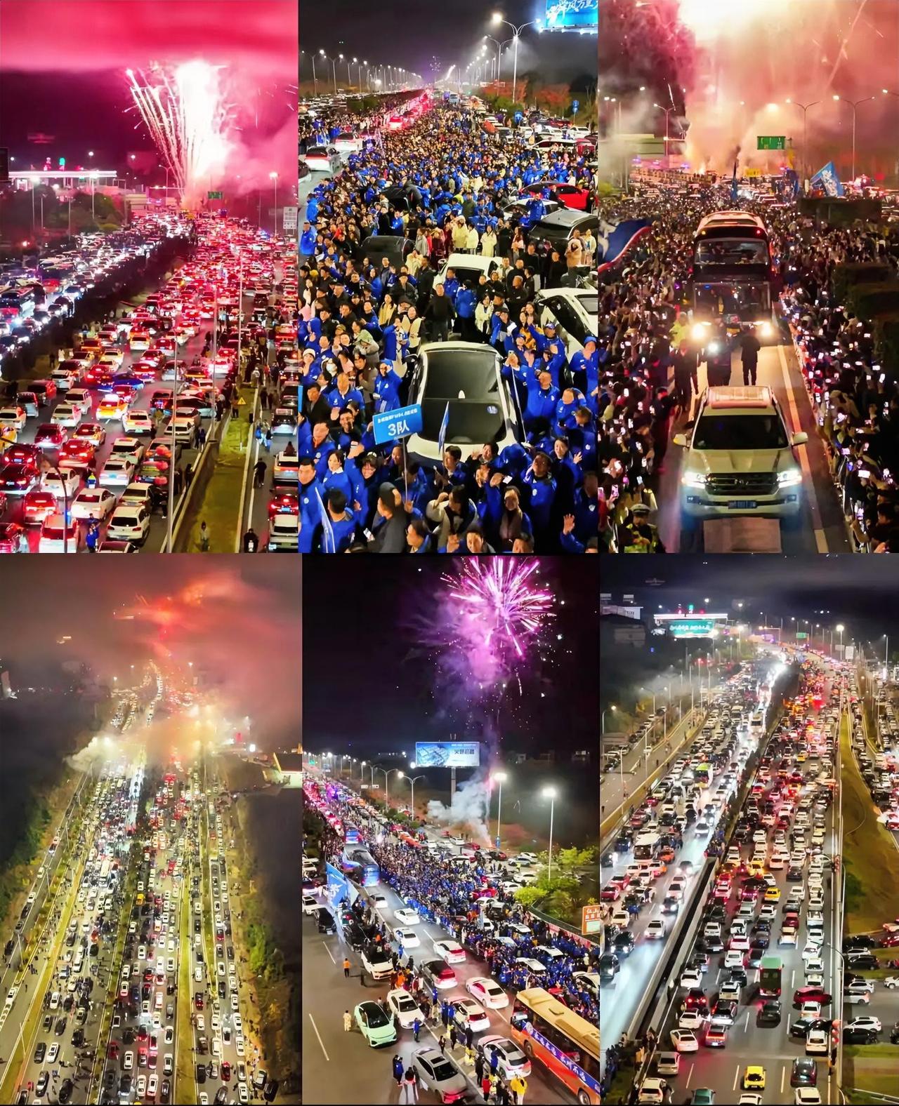 我的天！永州队还只是踢进湘超足球联赛的四强，全城的狂欢模式就已经达到如此盛大的规