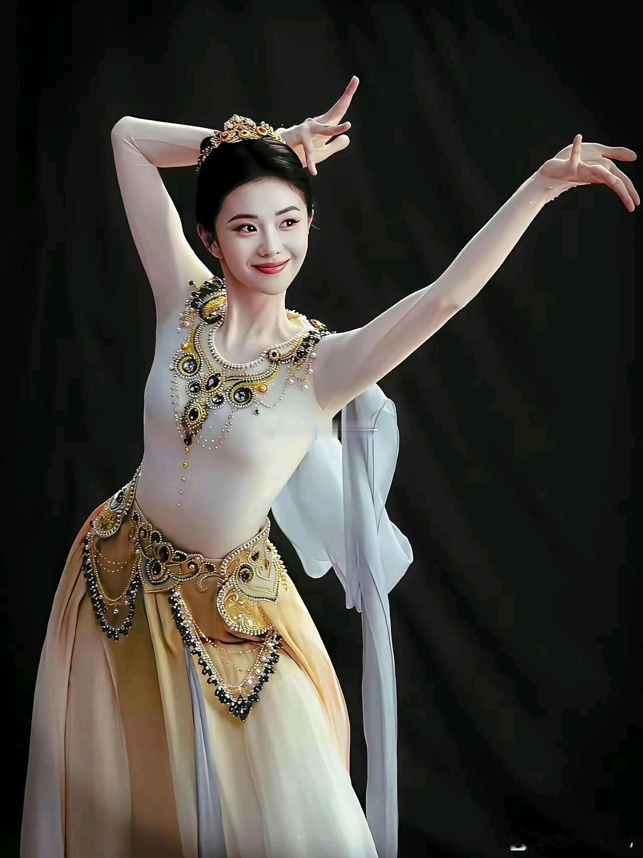 刘浩存这舞姿太像飞天神女了，怪不得被大导演一眼看中你们觉得漂亮吗？