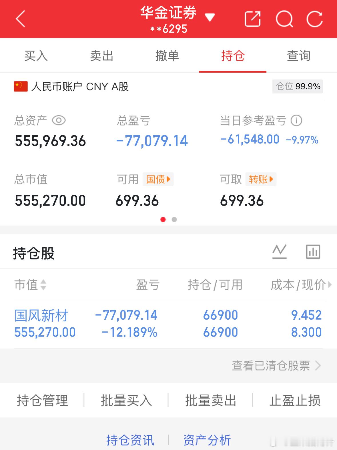 12.4记录炒股第47天（初始50万）总资产：555969当日参考盈亏：-615