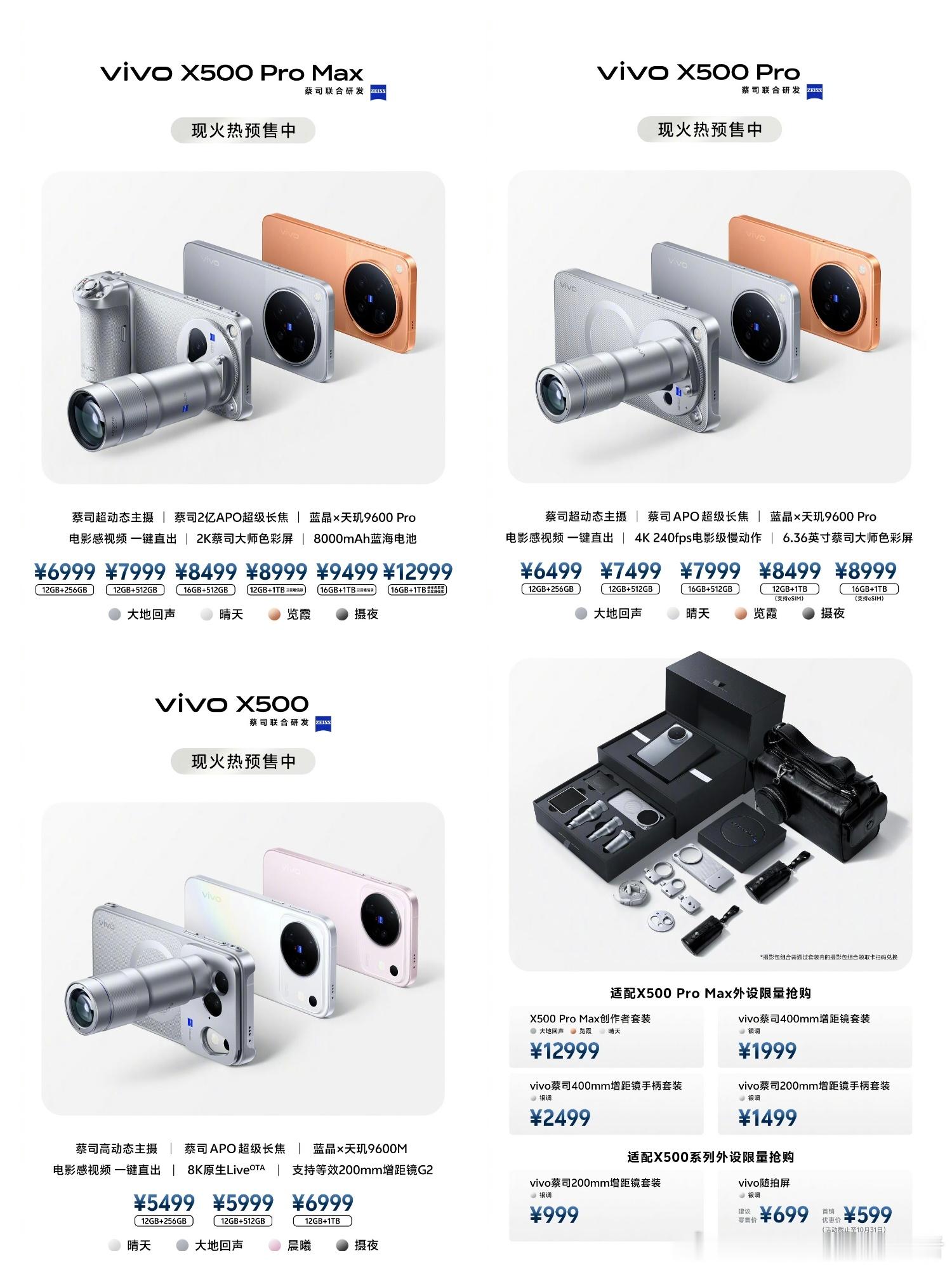 好消息～vivo还是听劝的！vivoX500Pro和vivoX500Pr
