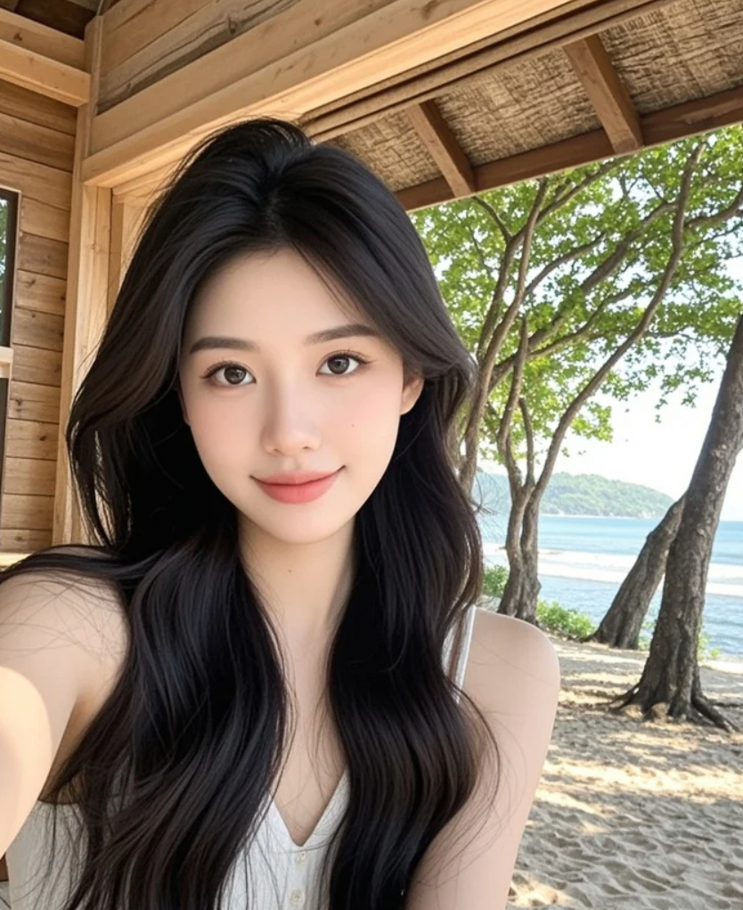 海风轻拂长发，你觉得我这角度好看吗？