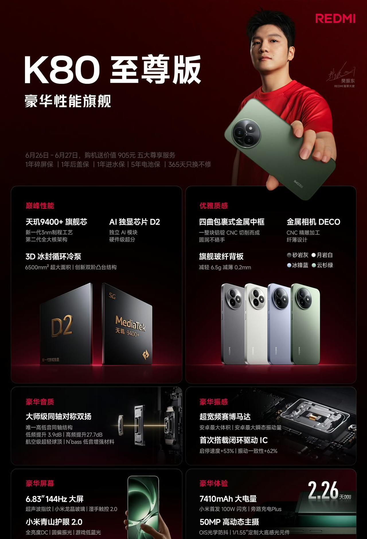 雷军这次真的杀疯了！6月26日发布的REDMIK80至尊版，12GB+25