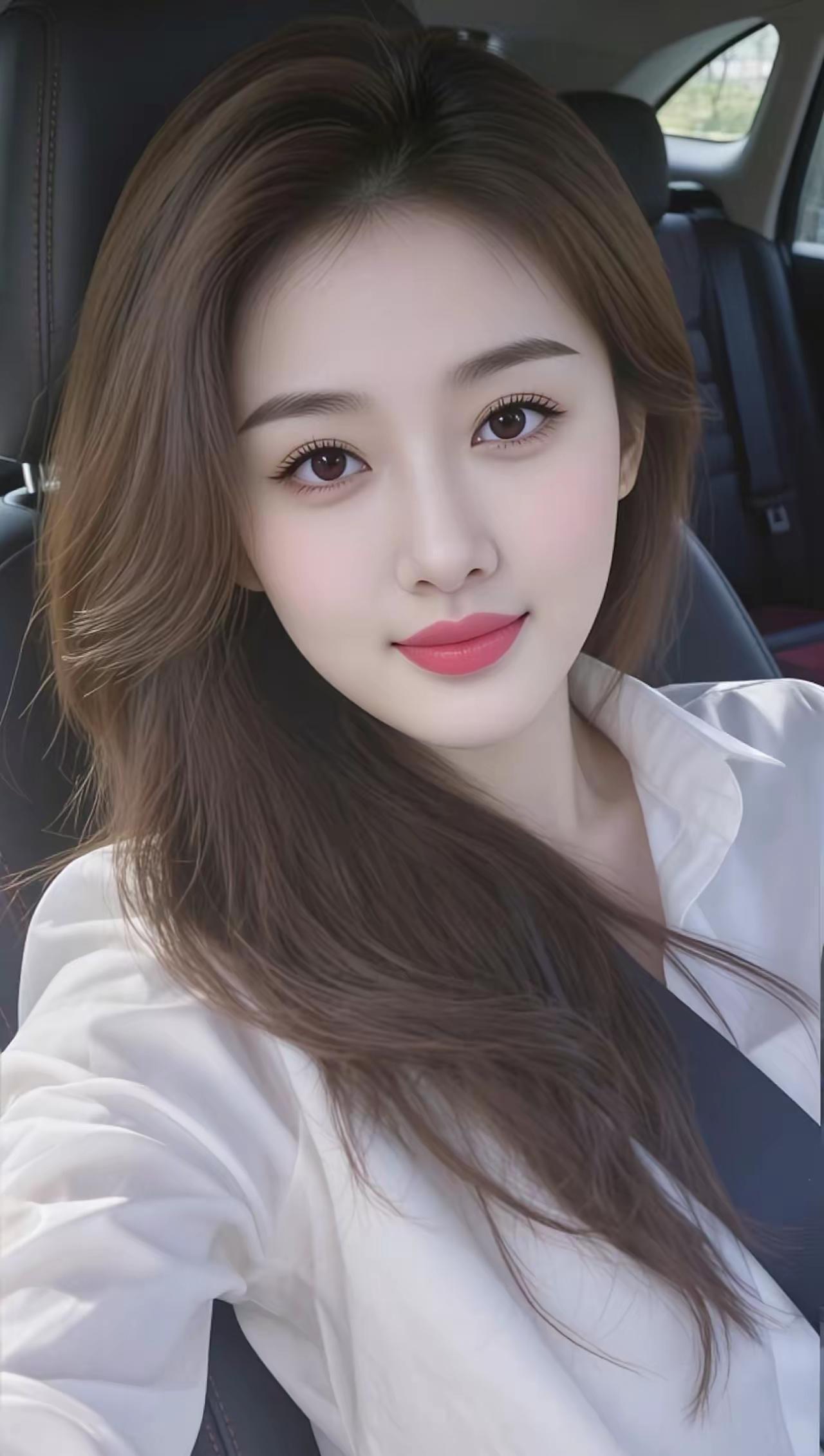 元气满满的一天，从美美的自拍开始！😊✨🌟🍀