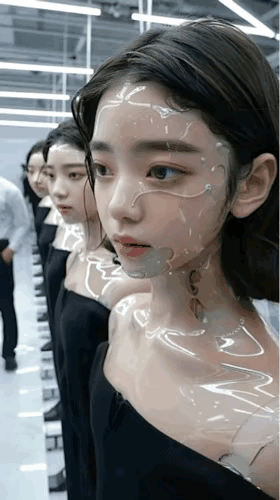 现在的机器人做的连汗毛孔都看的一清二楚太逼真了吧？[抠鼻]