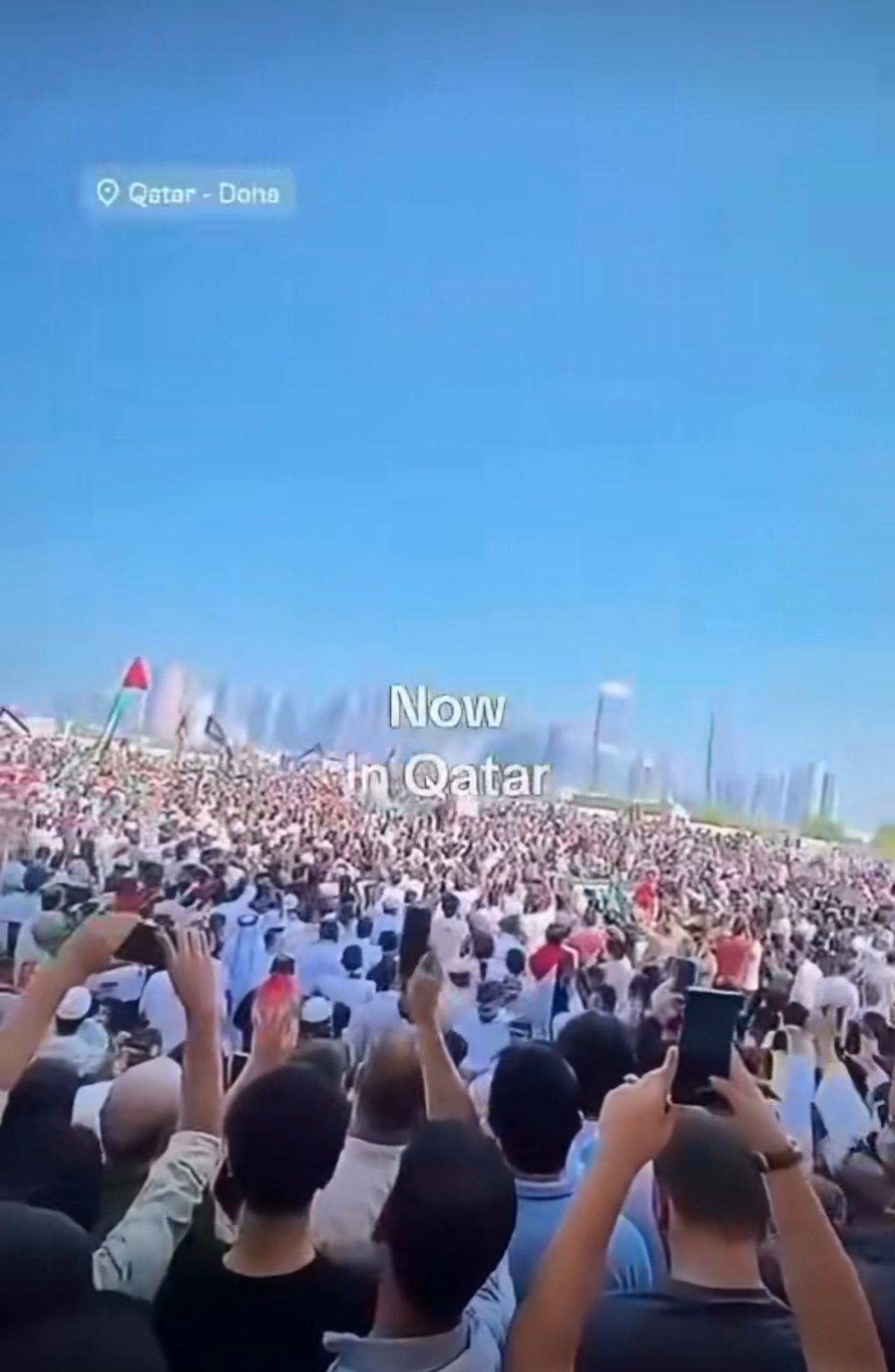 卡塔尔爆发大规模示威活动，要求报复以色列！面对以色列的袭击，卡塔尔政府一直没有