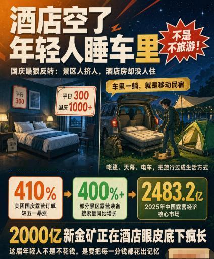 今年国庆假期，酒店老板们集体破大防了！ 景区里人山人海，结果一查入住率：跌了