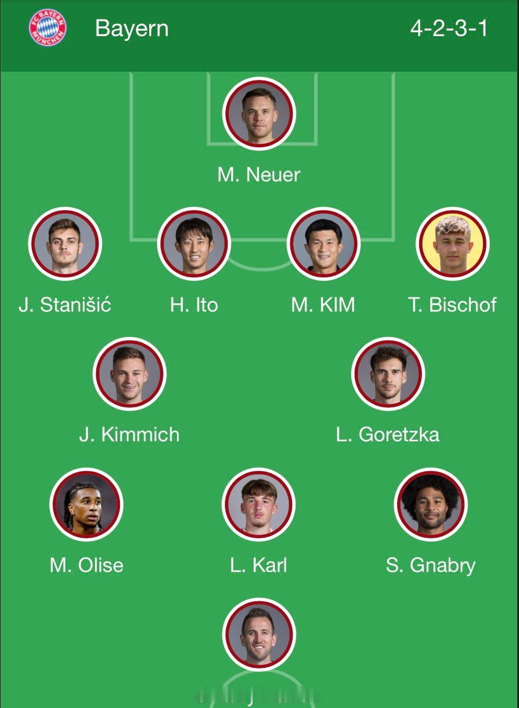 【五大联赛新纪录】德甲联赛，拜仁主场对阵美因茨，主帅孔帕尼对球队的出场阵容进行了