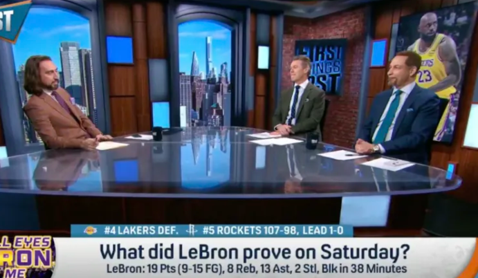 篮球评论员尼克-赖特在节目中谈到勒布朗仍是季后赛前十级别的球员：“他一直都很强