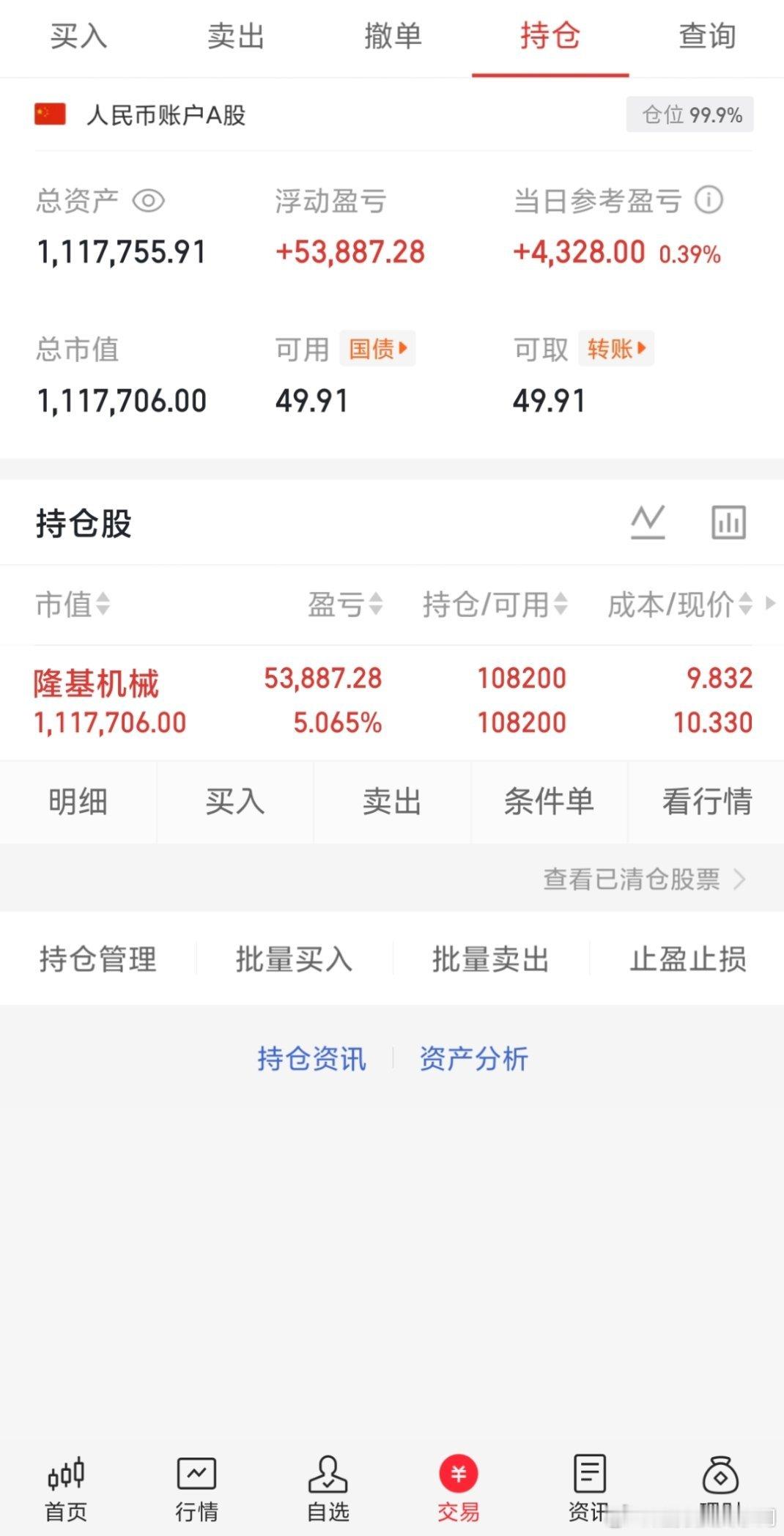 50W—150W（第38天）📊第38天战况速递-当前总资产：1117755