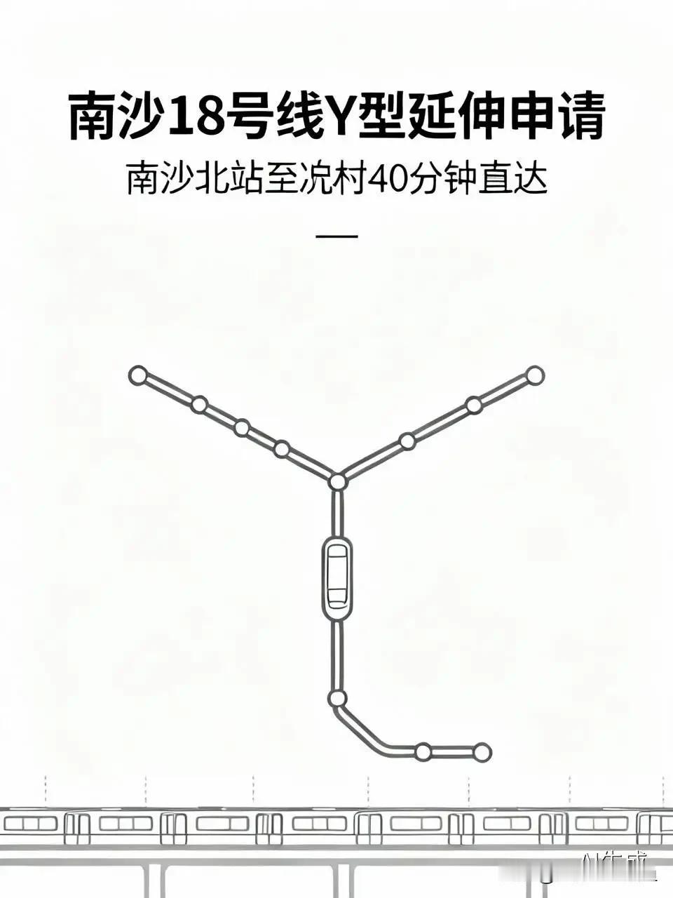 南沙这次真该冲一把，申请18号线Y型支线延伸至南沙北站很多住在南沙北部的上
