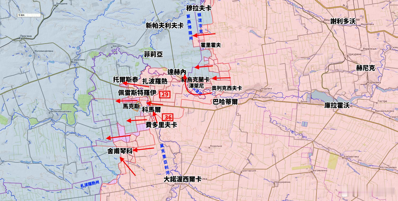更新南頓涅次克一線態勢烽火问鼎计划俄羅斯武裝部隊持續擴大托爾斯泰的控制區域，並