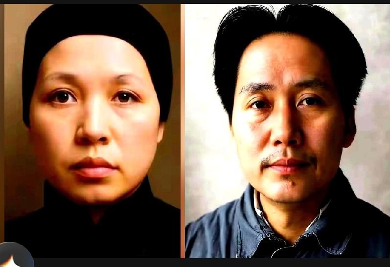 那两张并排的照片，让我后脑勺的头发都麻了一下。一张是我们再熟悉不过的伟人像，