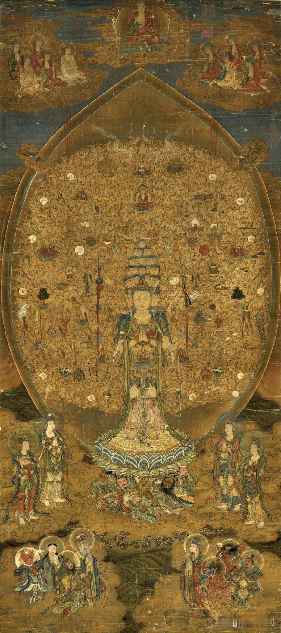 南宋传世神作｜震撼人心的千手千眼观音古绢画距今八百余年的南宋顶级佛画，真正