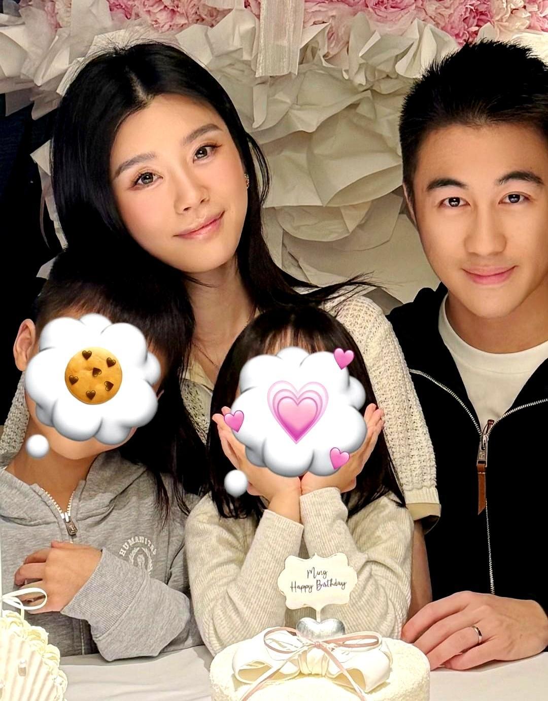 奚梦瑶37岁晒全家福，当年全网唱衰的豪门婚姻居然甜到发烫。何猷君眼睛全程黏