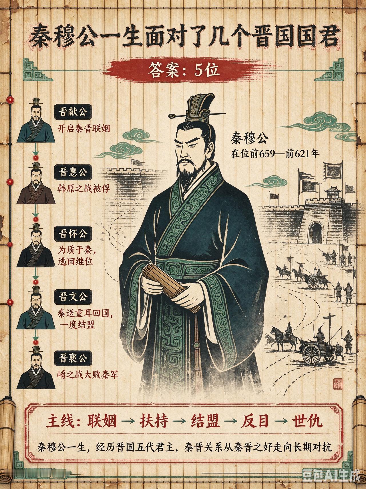 秦穆公:我就想当一回中原霸主，这拦路的晋国国君怎么不是牛人就是混