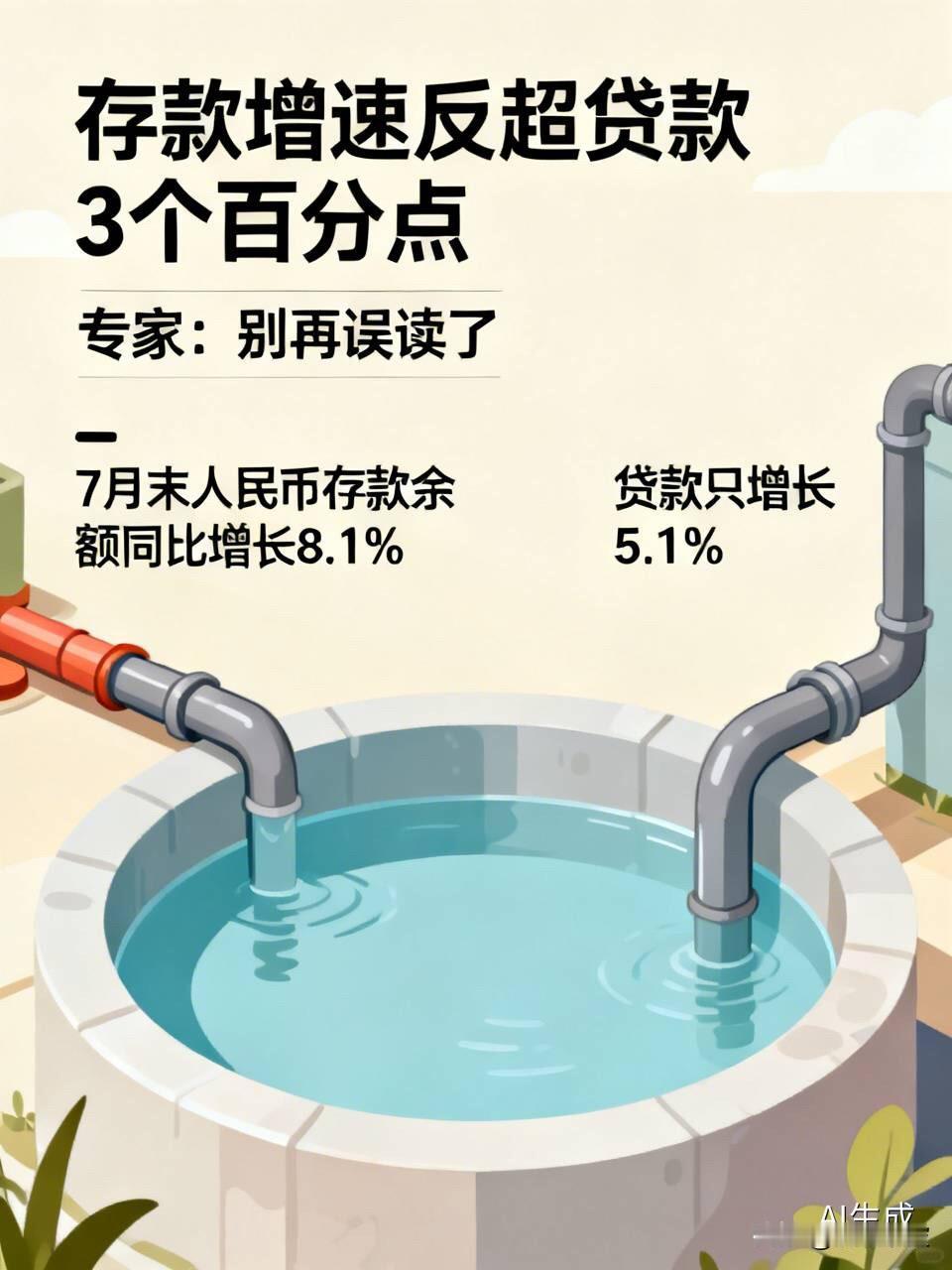 存款增速反超贷款3个百分点，钱在银行“空转”？专家：别再误读了最近央行公
