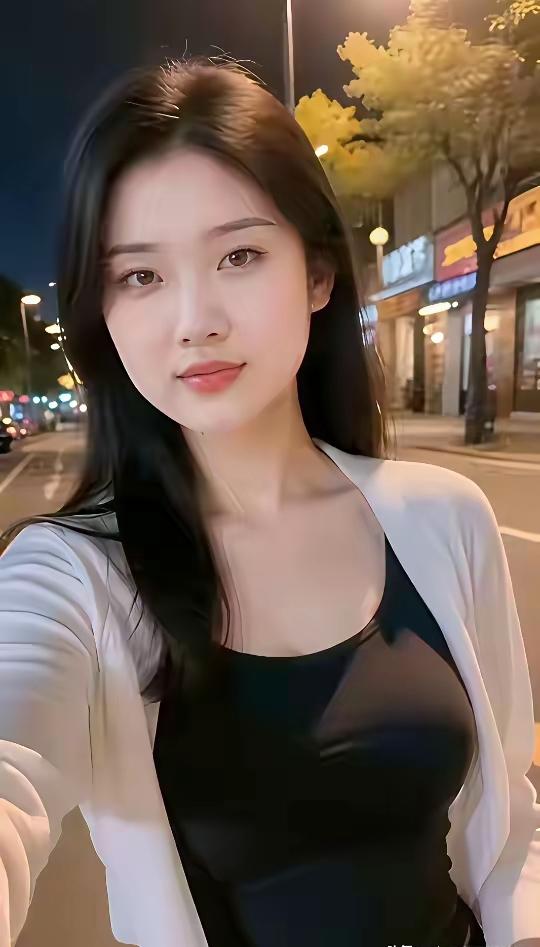 夜晚漫步街头，微风轻拂发梢，城市灯火阑珊，心旷神怡。