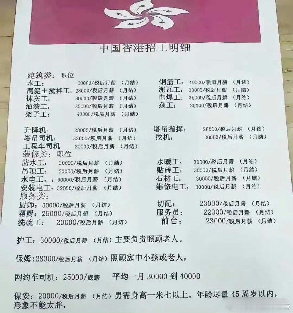 我想去香港做钢筋工，