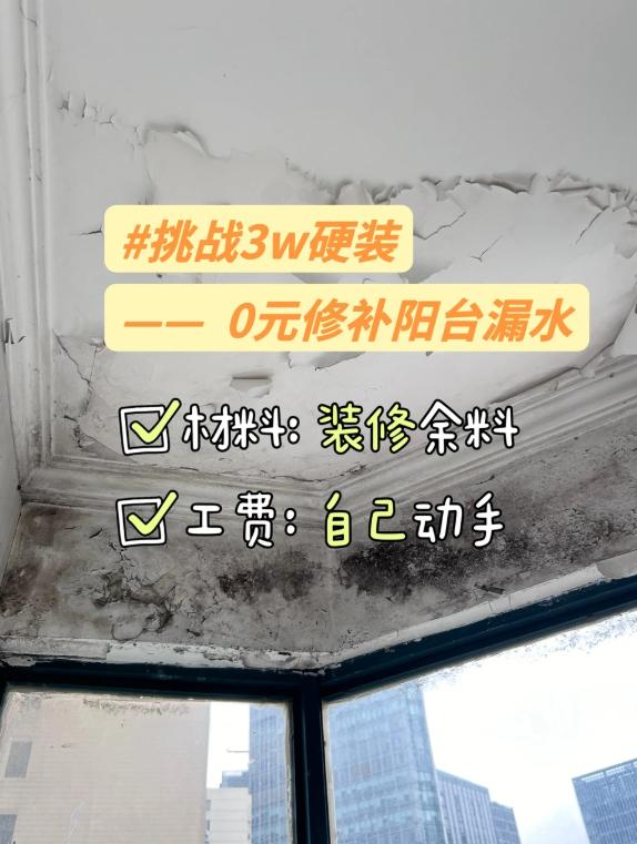 别再信开发商的话了！阳台防水不做好，省那几百块钱，最后花的可能是几万块！我家就是