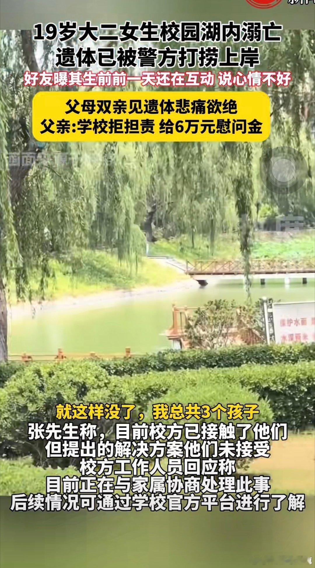 郑州19岁大二女生校内溺亡郑州19岁女生校内溺亡：家属质疑防护缺失与监控疑点，校