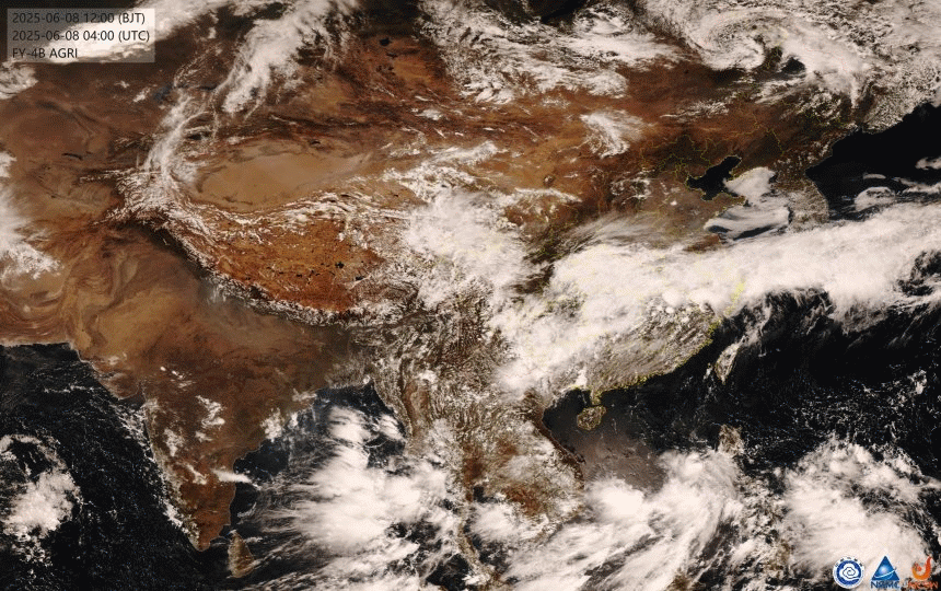 【强降雨和强对流】从云图和雷达可见，南方低空切变线导致的带状降水，东北的冷涡的螺