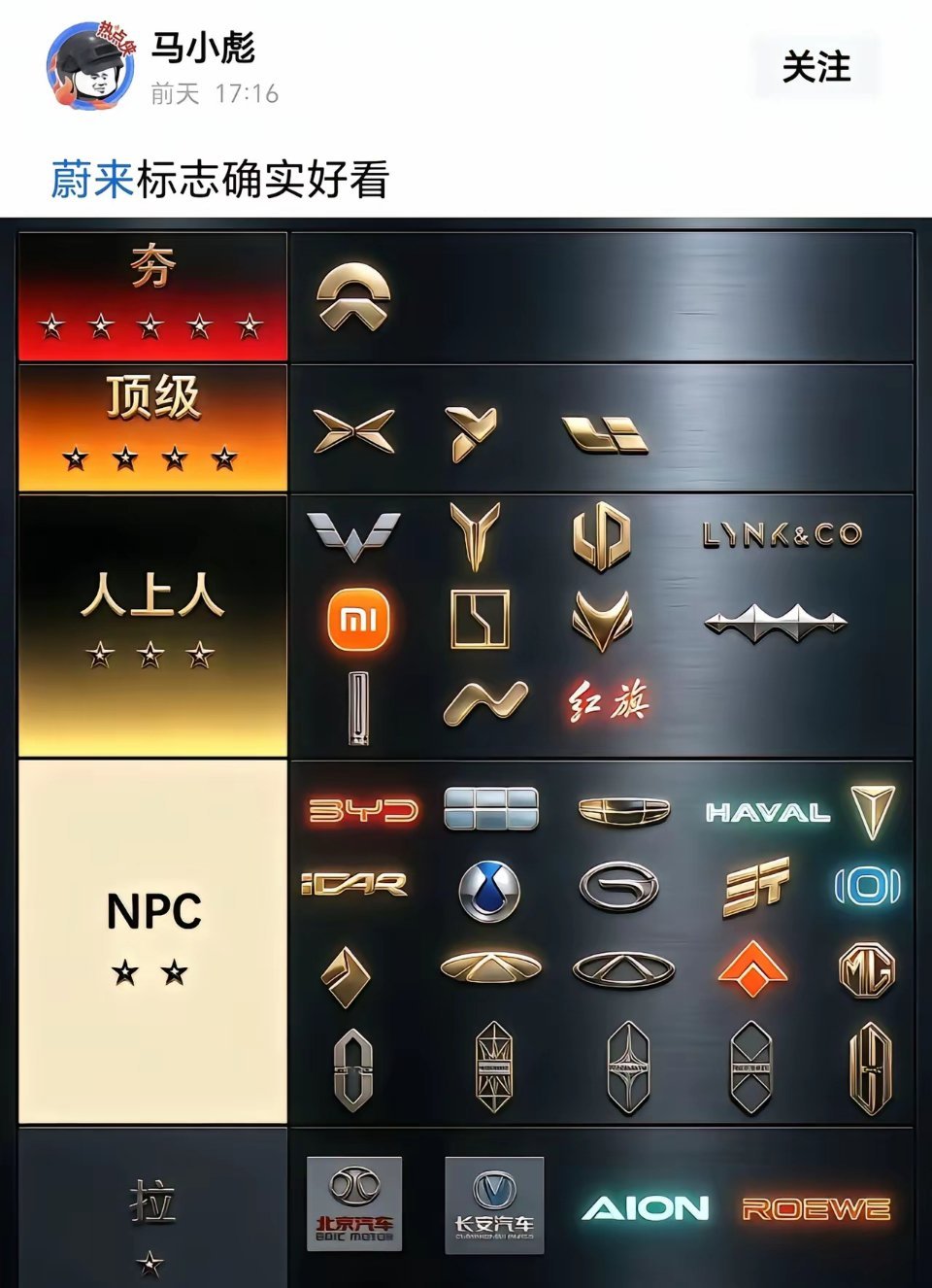 其实比亚迪标志好看，这里咋没有啊