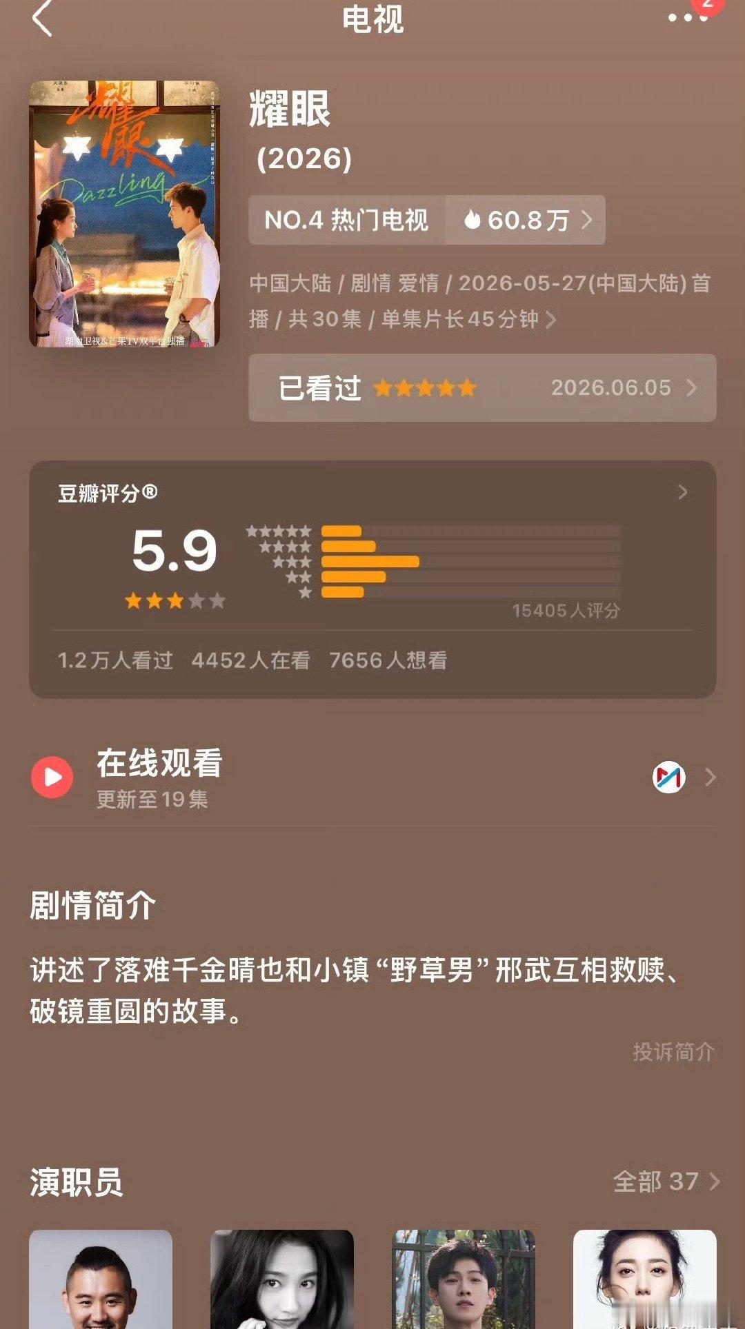 #早春晴朗豆瓣6.7分#早春晴朗豆瓣开分6.7想起今年完整看完的从第一集看到最后一集的四部现偶：早春
