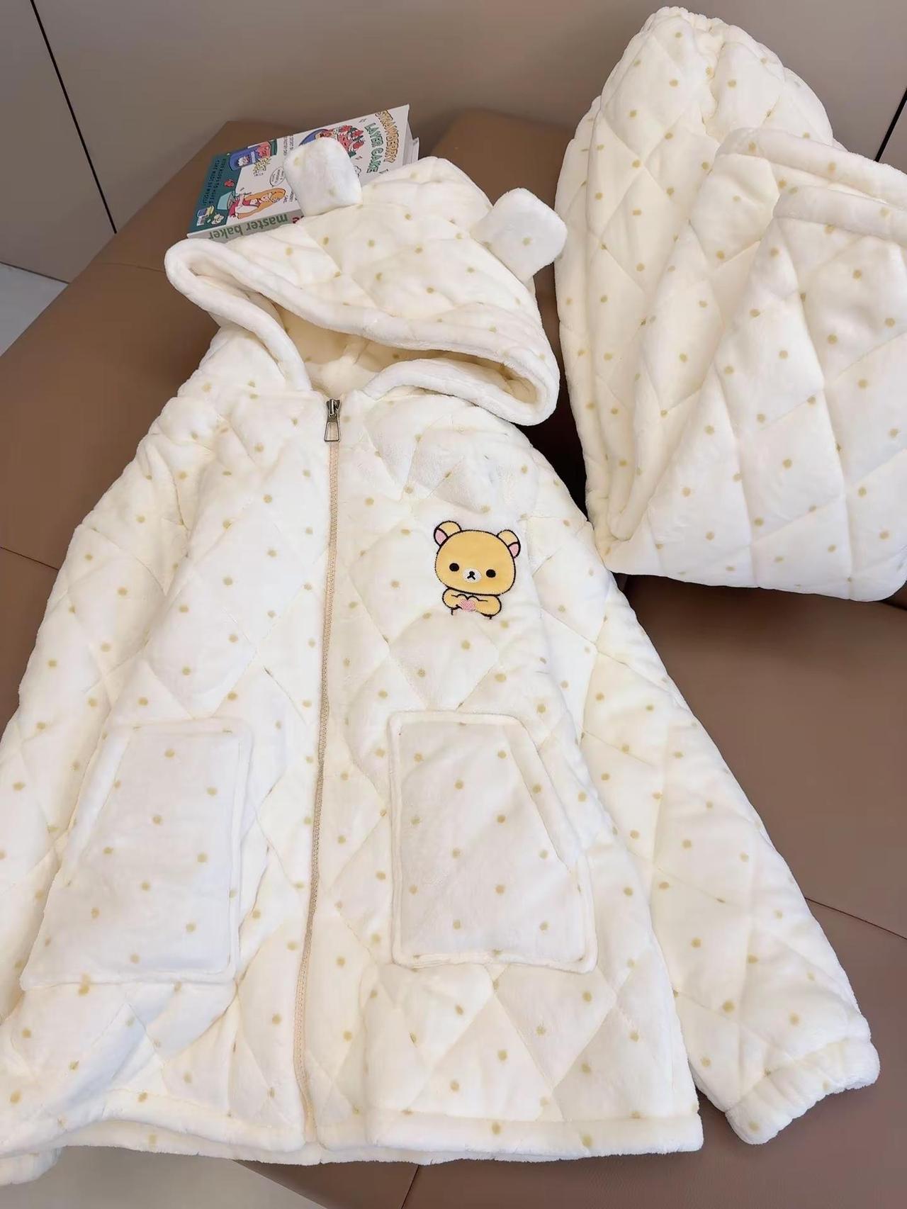 天呐！我的轻松熊夹棉睡衣像棉被一样厚实睡衣家居服睡衣